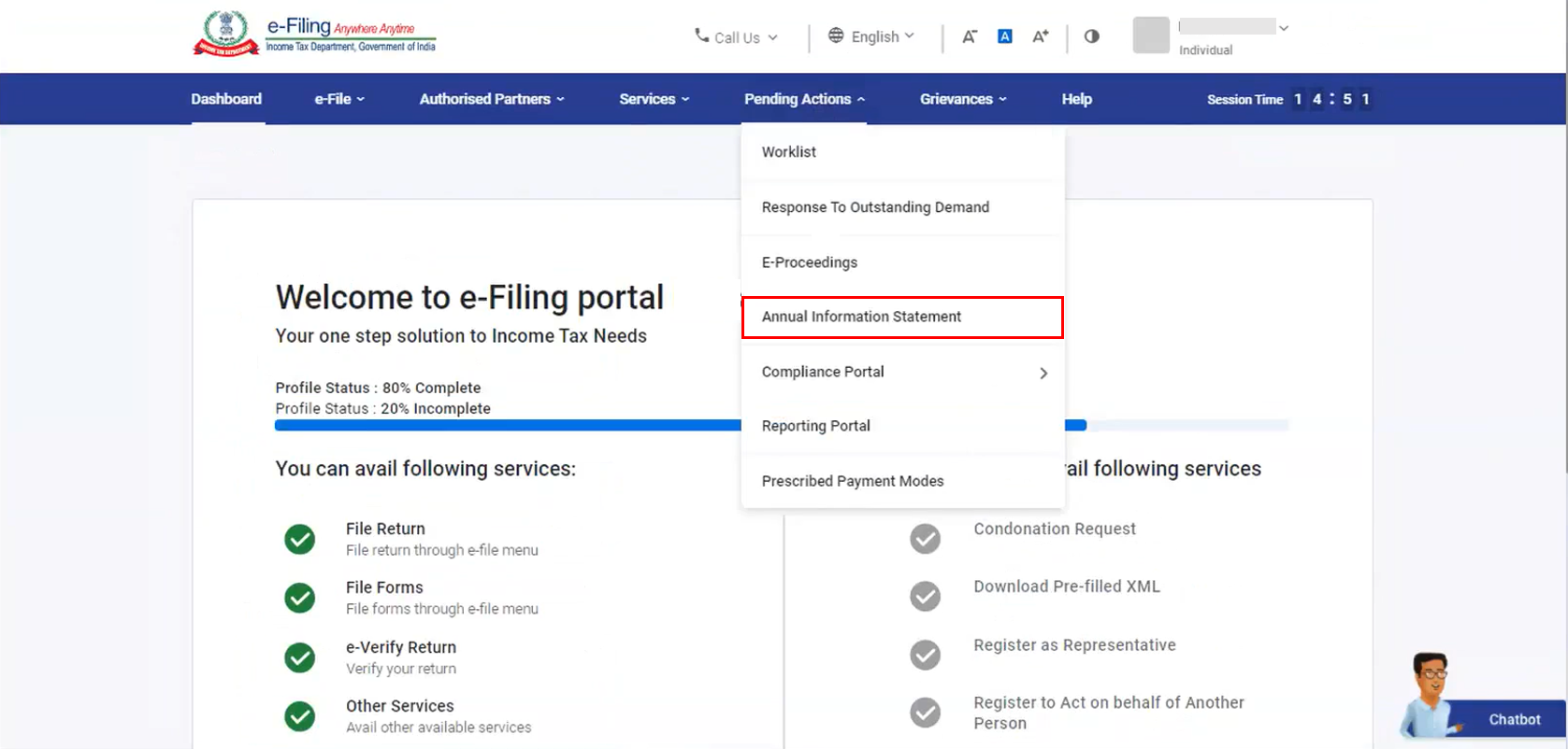 View and Submit Compliance User Manual | Income Tax Department